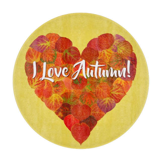 I Kärlek Höst!—Red Aspen Löv Heart 1! (Framsidan)