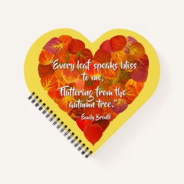 I Kärlek Höst—Red Aspen Löv Heart 1, Brontë Quote