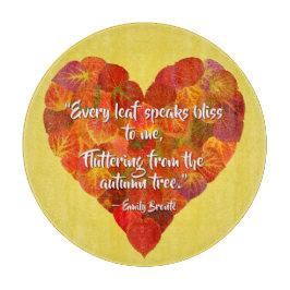 I Kärlek Höst—Red Aspen Löv Heart 1, Brontë Quote