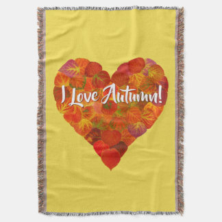 I Kärlek Höst!—Red Aspen Löv Heart 1! Filt