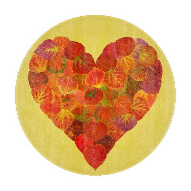 I Kärlek Höst, subtil - Red Aspen Löv Heart 1 (Framsidan)