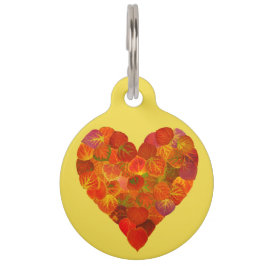 I Kärlek Höst, subtil - Red Aspen Löv Heart 1 Djurbricka