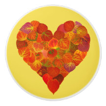 I Kärlek Höst, subtil - Red Aspen Löv Heart 1