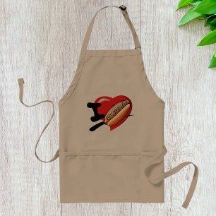I Kärlek Hotdog Apron Förkläde