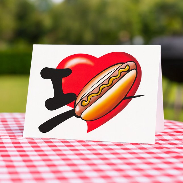 I Kärlek Hotdog Greeting Cards Kort (Skapare uppladdad)