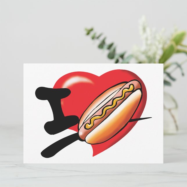 I Kärlek Hotdog-inbjudan Inbjudningar (Skapare uppladdad)