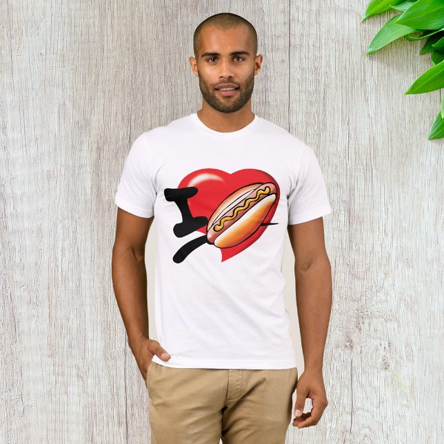 I Kärlek Hotdog Manar T-Shirt (Skapare uppladdad)