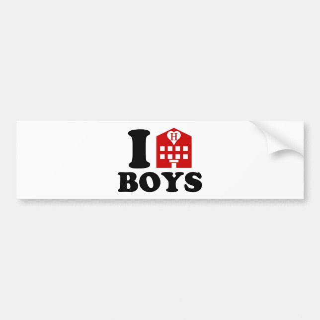 I Kärlek Hotel Boys Bildekal (Framsidan)