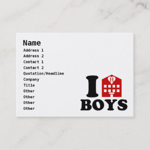 I Kärlek Hotel Boys Visitkort