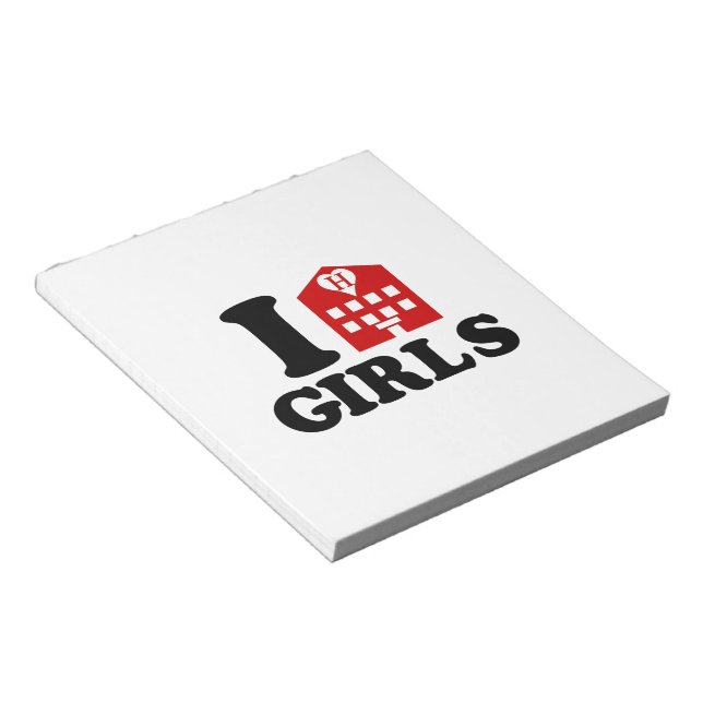 I Kärlek Hotel Girls Anteckningsblock (Vinklad)