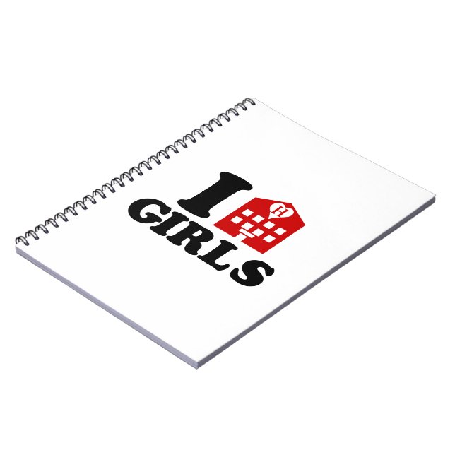 I Kärlek Hotel Girls Anteckningsbok Med Spiral (Vänstra Sidan)