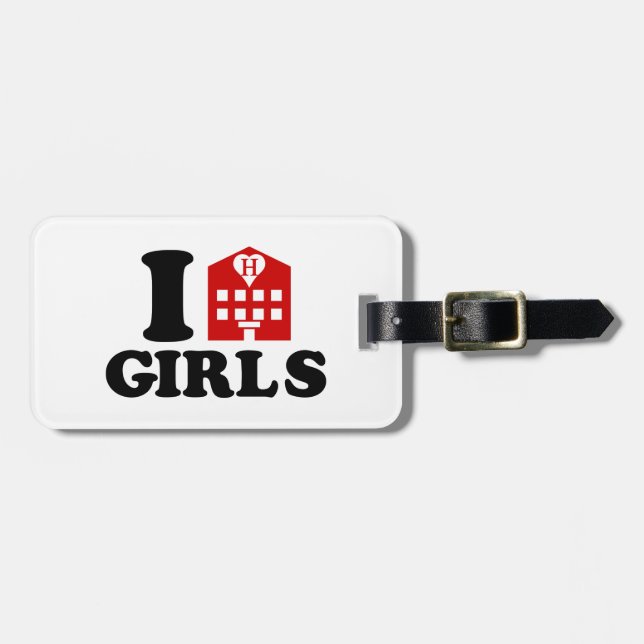 I Kärlek Hotel Girls Bagagebricka (Horisontell Framsida)