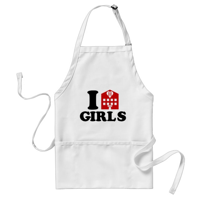 I Kärlek Hotel Girls Förkläde (Framsidan)