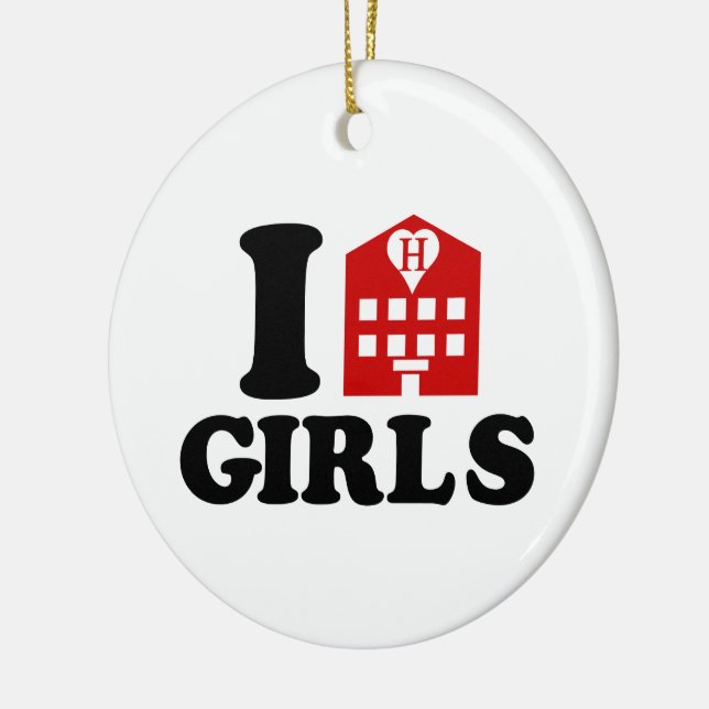 I Kärlek Hotel Girls Julgransprydnad Keramik (Vänster)