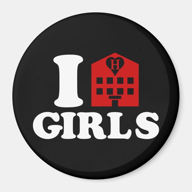 I Kärlek Hotel Girls Magnet (Framsidan)