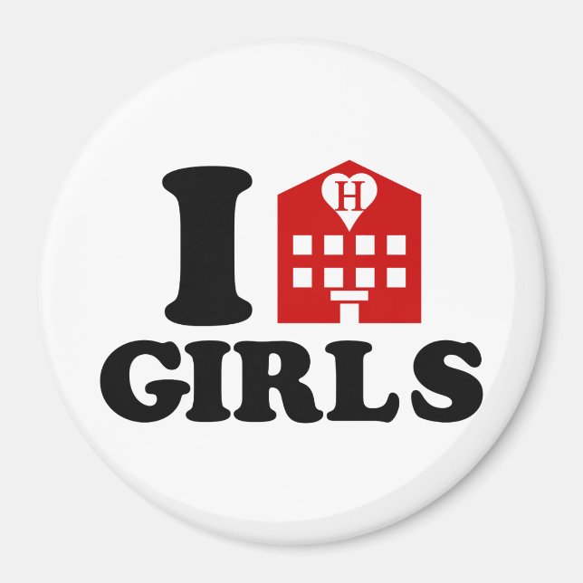 I Kärlek Hotel Girls Magnet (Framsidan)