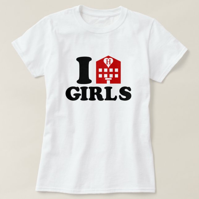 I Kärlek Hotel Girls T-shirt (Design framsida)