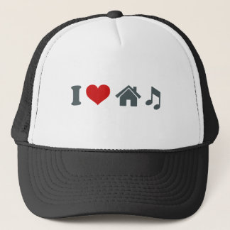 I Kärlek House Music Baseball Hat | Ibiza Dancing Truckerkeps