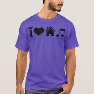 I Kärlek House Music Design Techno House T Shirt