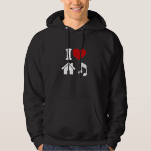 I Kärlek House Music Hoodie