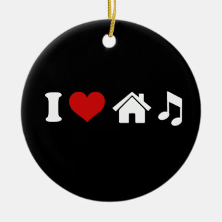 I Kärlek House Music Julgransprydnad Keramik