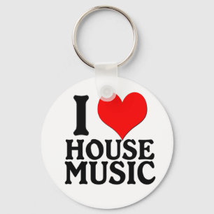 I Kärlek House Music Keychain Nyckelring