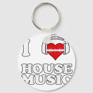 I Kärlek House Music Nyckelring
