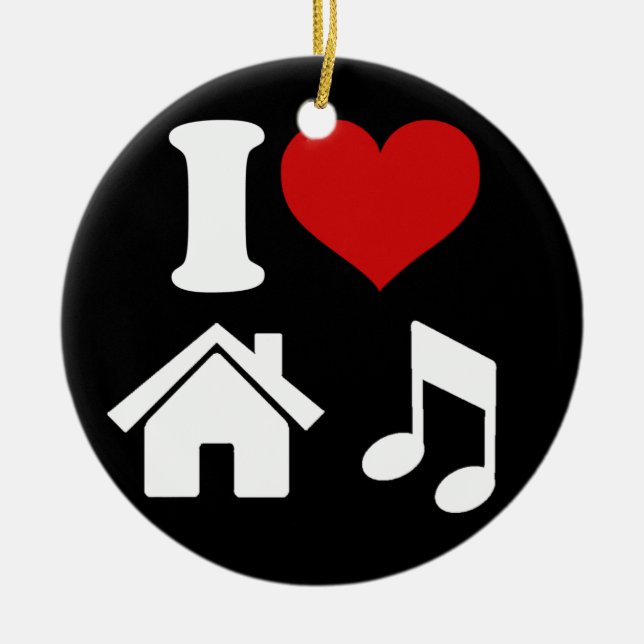 I Kärlek House Music Ornament | Ibiza Dancing Part (Framsidan)