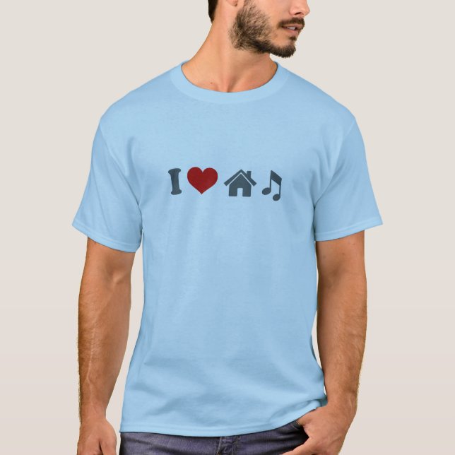 I Kärlek House Music T-Shirt (Framsida)