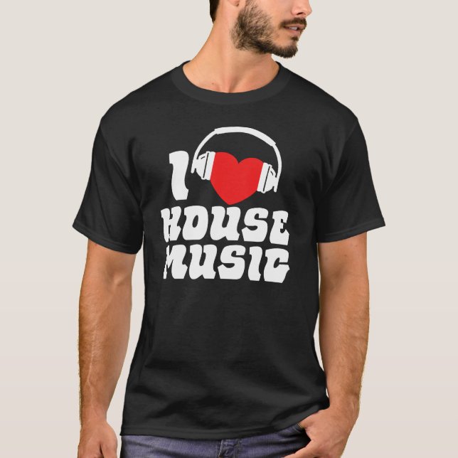 I Kärlek House Music T Shirt (Framsida)
