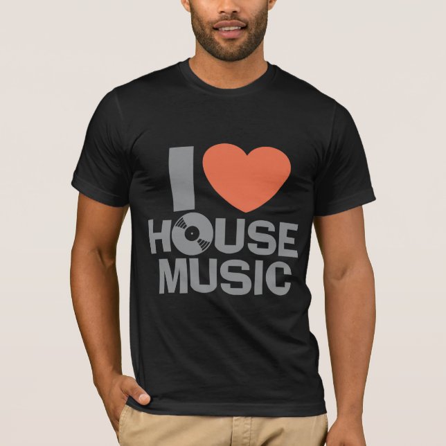 I Kärlek House Music Tee Shirt (Framsida)