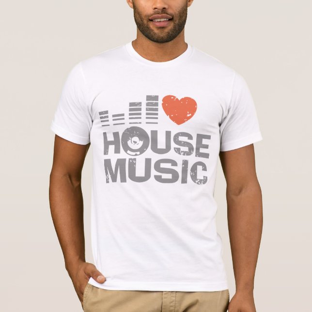 I Kärlek House Music Tee Shirt (Framsida)