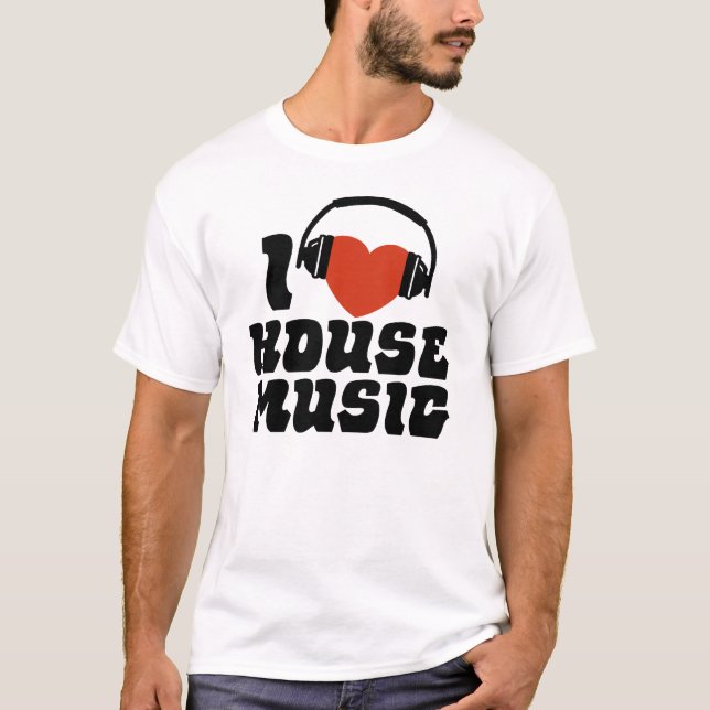 I Kärlek House Music Tee Shirt (Framsida)