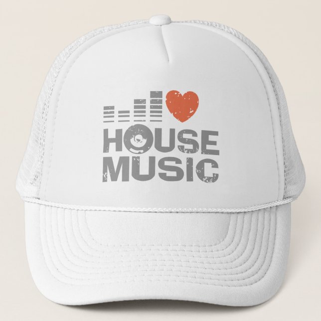 I Kärlek House Music Truckerkeps (Framsida)