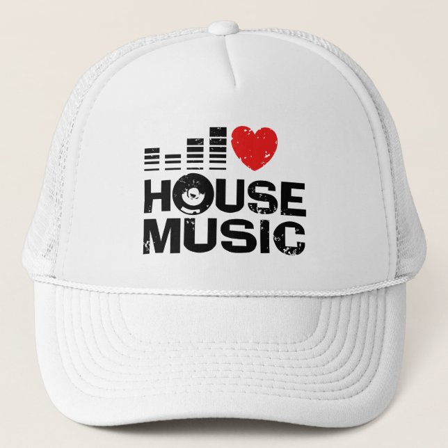I Kärlek House Music Truckerkeps (Framsida)