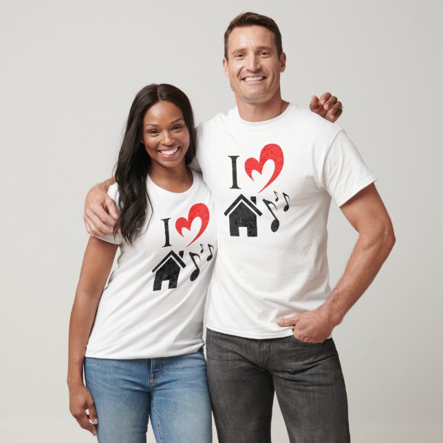 I Kärlek House Music Valentines day T Shirt (Unisex)