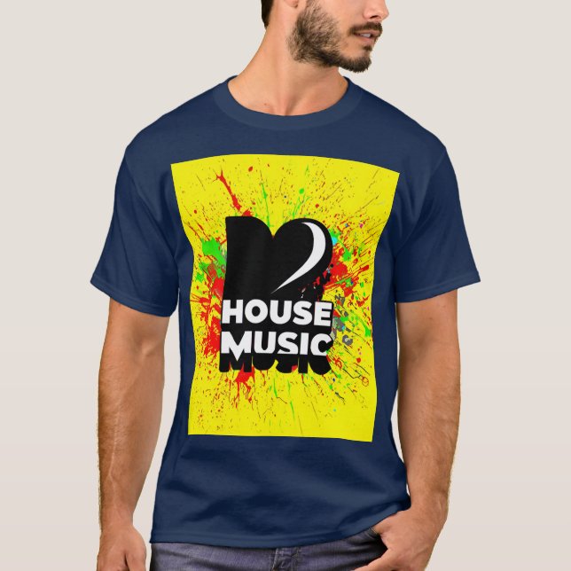 I kärlek house musik t shirt (Framsida)