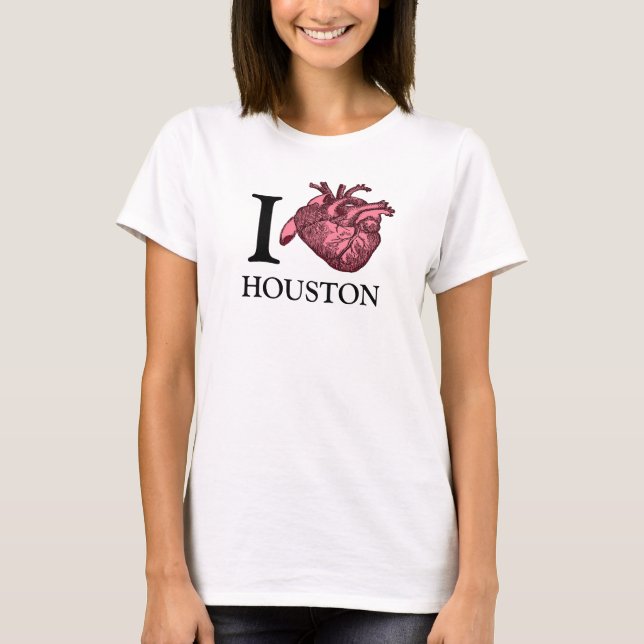 I Kärlek Houston anatomiskt korrekt t-shirt för hj (Framsida)