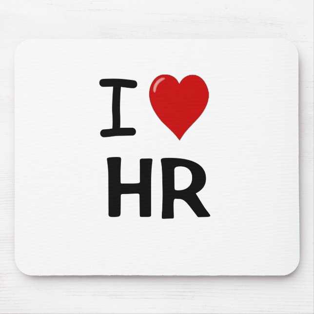 I Kärlek HR Gift I Heart Human Resources Quote Musmatta (Framsidan)