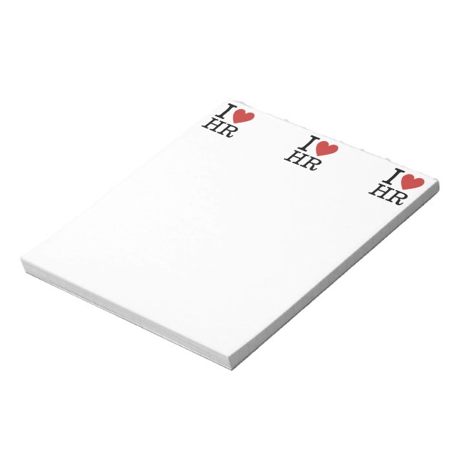 I ❤️ Kärlek HR (HR-avdelningen) Anteckningsblock (Roterad)