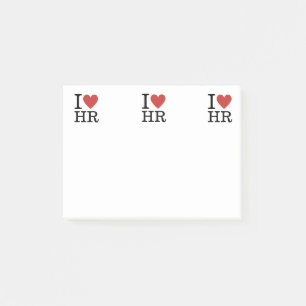 I ❤️ Kärlek HR (HR-avdelningen) Post-it Block