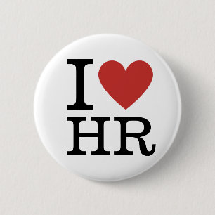 I ❤️ Kärlek HR (HR Dep.) ANPASSADE Knapp