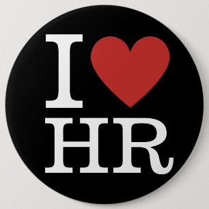 I ❤️ Kärlek HR Pin Button - HR Department/Personal Knapp