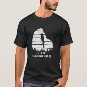 I Kärlek Hugger Sten Bouldering Sten Boulder Klipp T Shirt