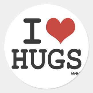 I kärlek hugs runt klistermärke
