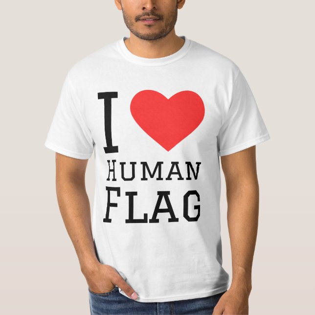 I kärlek human flagga t shirt (Framsida)