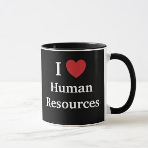 I Kärlek Human Resources Kärlek Me, Black & Red Mugg