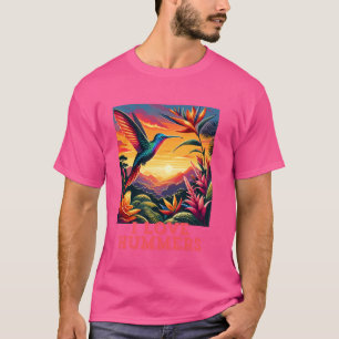 I Kärlek Hummers Colibri Hummingbird Vintage Sunse T Shirt