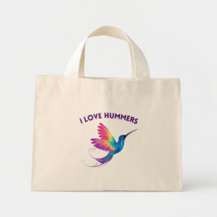 I Kärlek Hummers Exotic Rainbow Hummingbird Flygan Mini Tygkasse