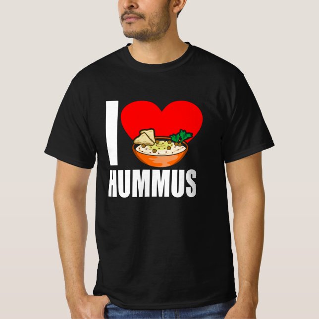 I Kärlek Hummus T Shirt (Framsida)